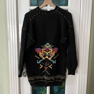 Vintage “Qui Designer Collection” oversized cardigan